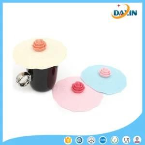 Lovely Creative Rose Shape Silicone Cup Lids