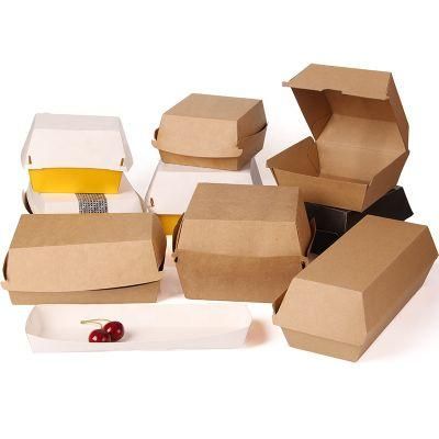 Wholesale Custom Print Disposable Biodegradable Kraft Paper Fast Food Chips Packing