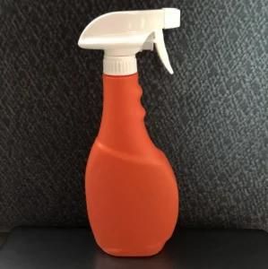 16oz Plastic HDPE Orange Color Spray Cleaning Bottle with Trigger Head