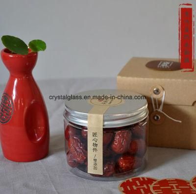Straight Round Glass Jar Honey Jar Food Storage Jar with Lid