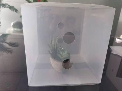 transparent wool toys containing box / storage box with hole