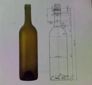 Wholesale Brown Storage Bordeaux Wine Glass Bottles with Screw Top