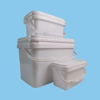 5 Liter Plastic Square Bucket Pail Food Grade 5L Bucket for Packing Paint Bucket