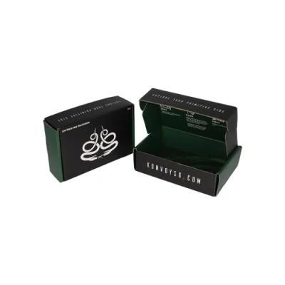Small Black Cardboard Cubic Gift Box with Snake Decoration