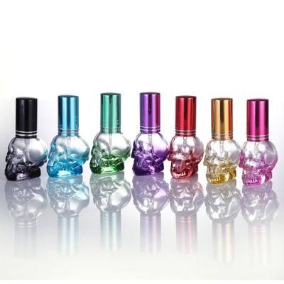 8ml Skull Perfume Bottle Colored Glass Spray Bottle Travel Bottle Spray
