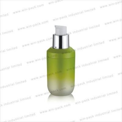 Wholesale Grandient Green Oblique Shoulder Pump Bottles 30ml 50ml 100ml 130ml