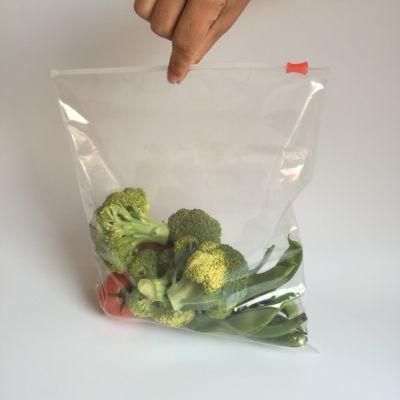 Fresh Keeping Food Freezer Slider Top Reclosable Bag for Vegetables