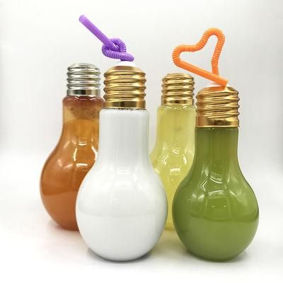 300ml 500ml Light Bulb Shaped Glass Bottle for Juice, Milk, Water