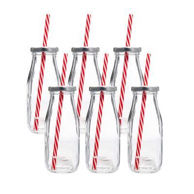 Transparent Empty Fresh Dariy 1000ml 1L Milk Glass Bottle