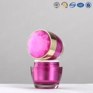 Colorful Cosmetic Jar with Beautiful Diamond Lids Cream Jar Plastic Jar