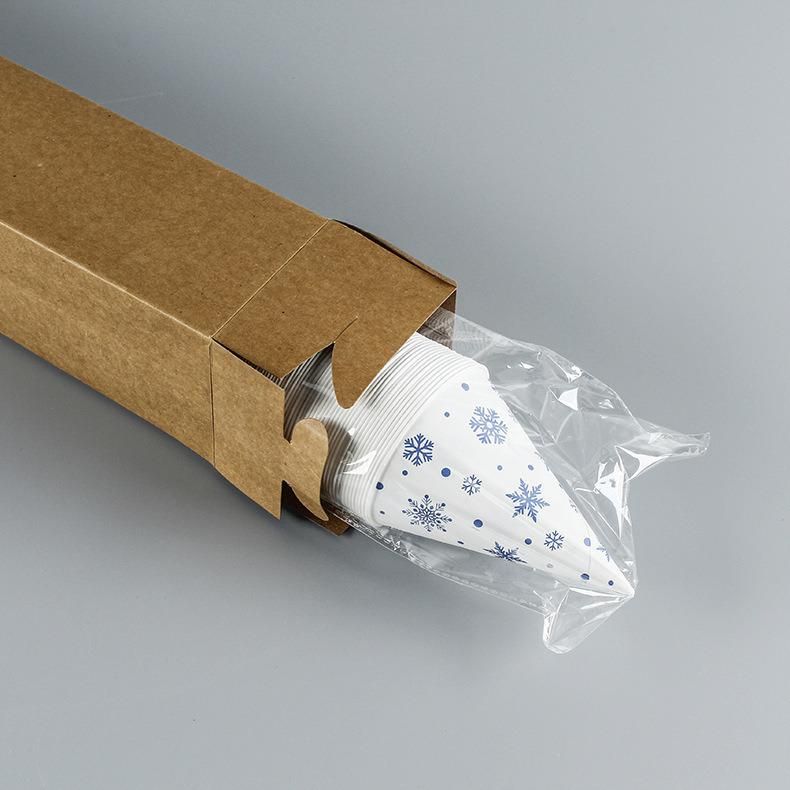 Custom Aluminum Foil Paper Ice Cream Cone Sleeve Cup with Logo