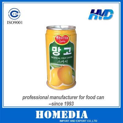 Wholesale Food Grade Empty Mango Juice Beverage Can with Colored Printing