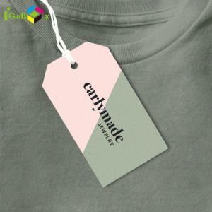 Customized Logo Product Tags Hang Tag Paper Clothing Tag with String
