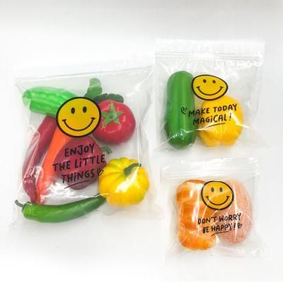 Hot Sale Food Storage Packaging Reusable Zipper Bag Printed Smiling Face