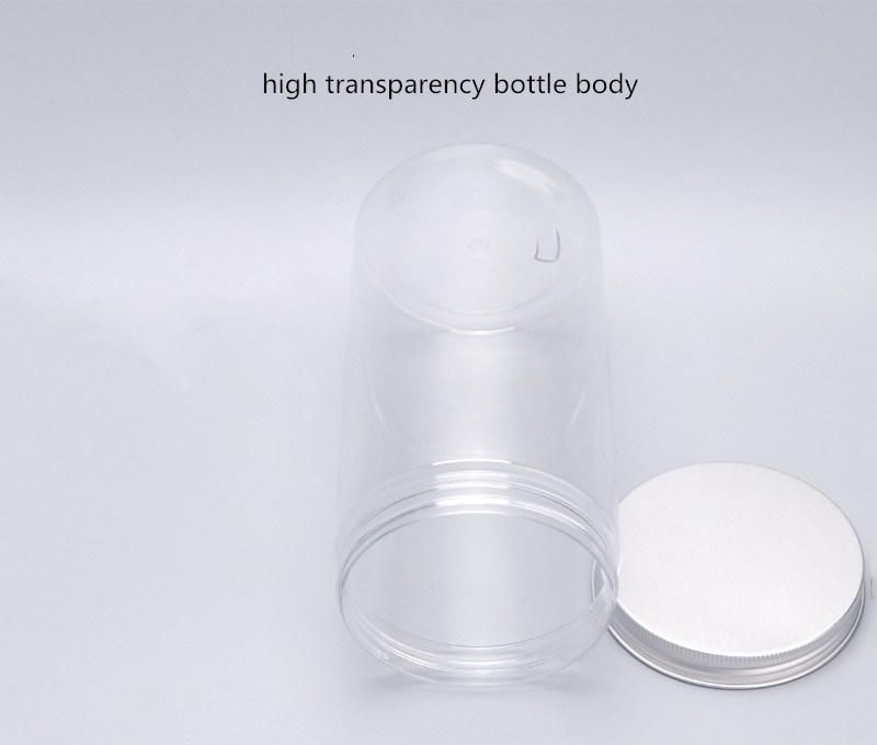 50-500ml Transparent Cosmetic Cream Jar with Aluminum Cover/Plastic Cover