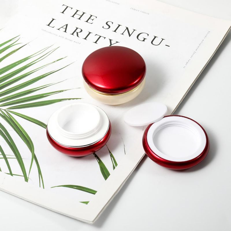 20g New Design Red Cream Jar Plastic Container for Cosmetic