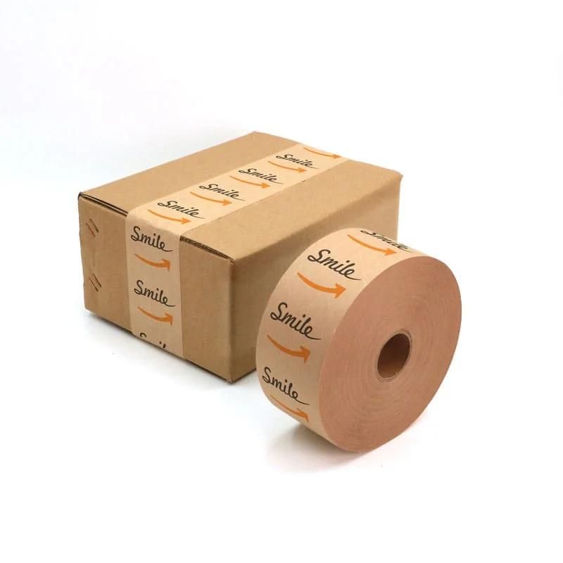 Environmental Degradable High Quality Custom Printed Self Adhesive Brown Kraft Paper Packing Tape