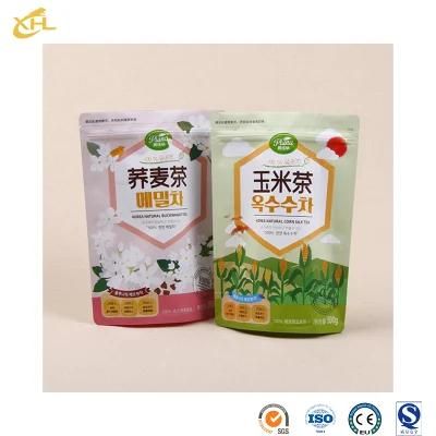 Xiaohuli Package China Black Stand up Pouch with Window Supplier Frozen Food Tea Packaging Bag for Snack Packaging