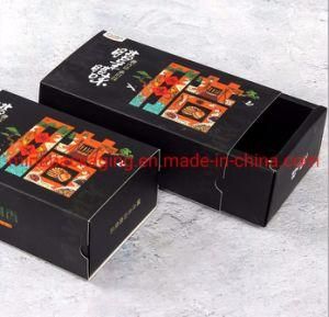 Made in China Manufacturer Cheap Paper Folding Drawer Shape White Paper Sliding Box for Bacon
