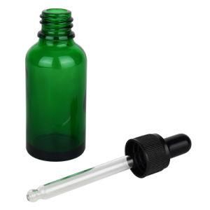 Fast Delivery 5ml 10ml 15ml 20ml 30ml 50ml Luxury Green Glass Essential Oil Dropper Bottle with Dropper