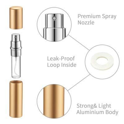 5ml Empty Luxury Refillable Amuminum Glass Cosmetic Container Packaging Mini Fine Mist Spray Perfume Bottle