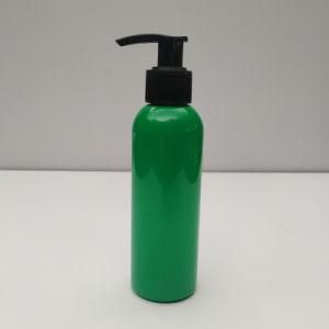 150ml 3oz Green Pet Plastic Cosmo Bullet Bottle with Lotion Pump
