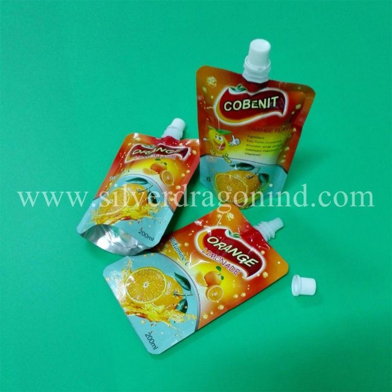 Stand-up Spout Pouch for 200ml Juice Packing