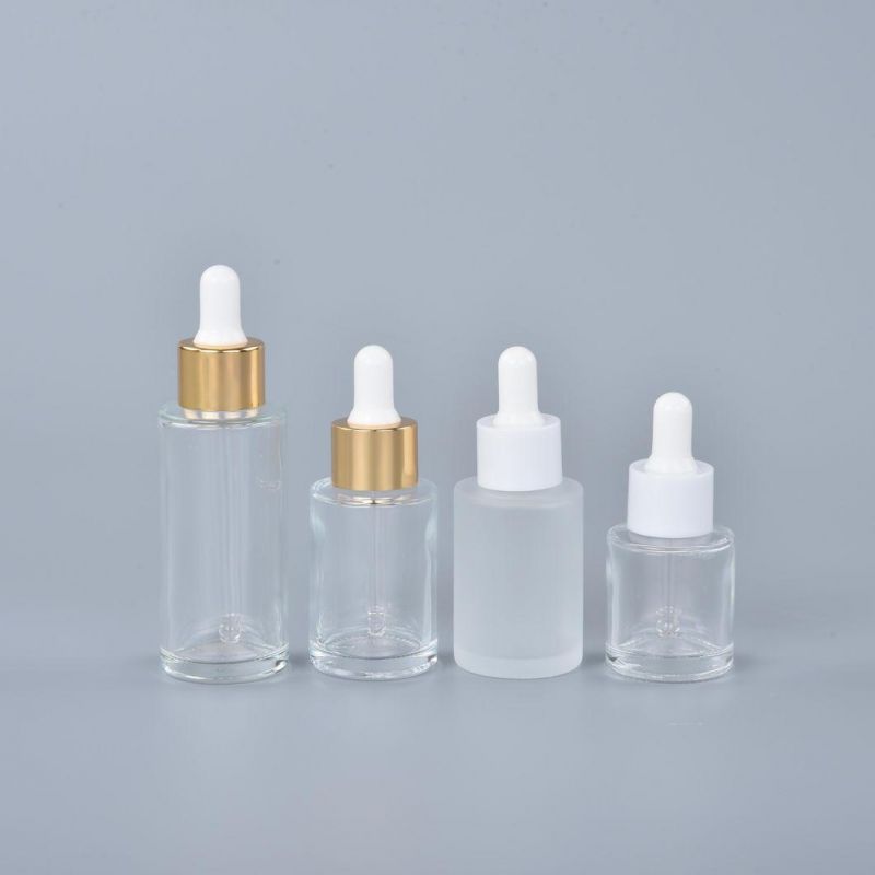 Wholesale Empty Clear Essential Oil Container Frosted Glass Dropper Bottle