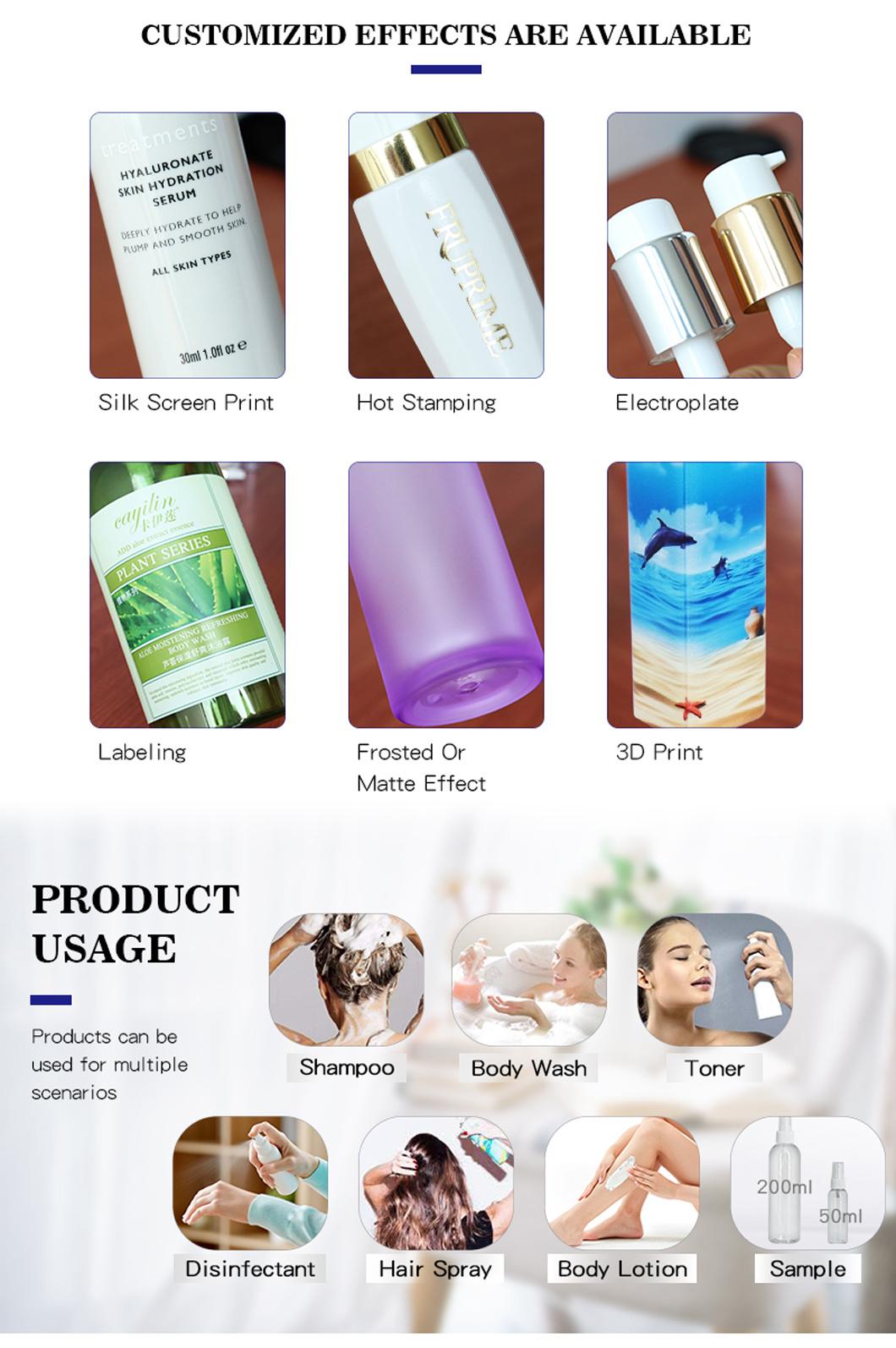 Customize Durable OEM Packaging White HDPE Cosmetic Spray Bottle with Good Service