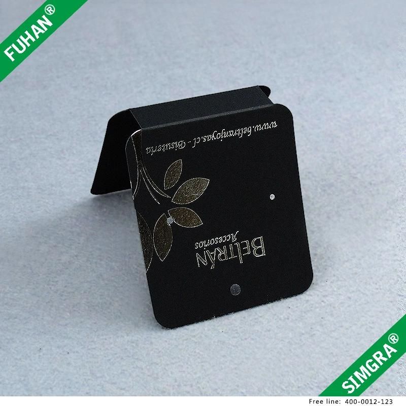 Black Hot Stamping Logo Paper Jewelry Tag
