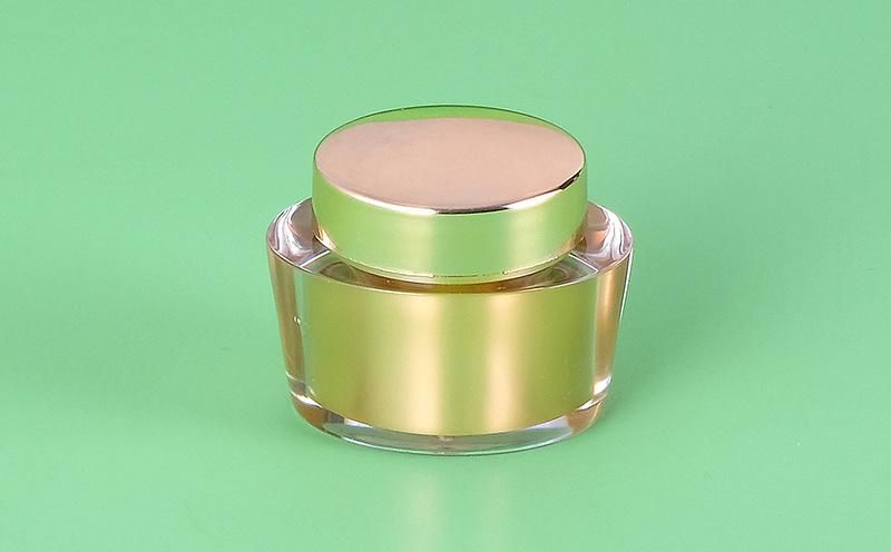 15g Acrylic Cosmetic Cream Pot with Metalized Lid