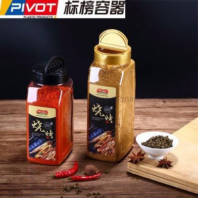 1000ml Plastic Spice Bottle with Plastic Flip Top Cap for Packing BBQ Condiments