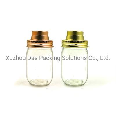 Mason Jar Stainless Steel Cocktail Shaker for Regular Mouth Canning Jars