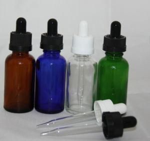 Hot Sale 15ml and 30ml Glass Bottles with Childproof Caps and Thin Dropper