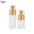 Best Selling Skincare Packaging 15ml 25ml Glass Gold Lotion Bottle with Pump