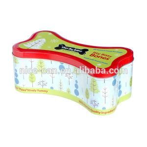 Custom Printed Metal Dog Bone Shaped Tin Box (NC2766)