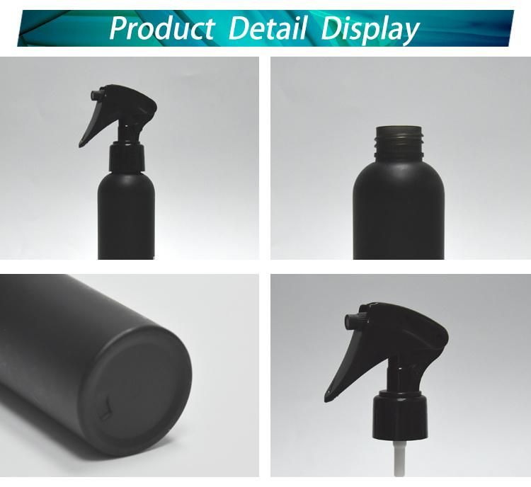 150ml 200ml Black Cosmetic Packaging Spray Bottle Trigger Spray Bottle Plastic Foam Pump Bottle Round Plastic Jar