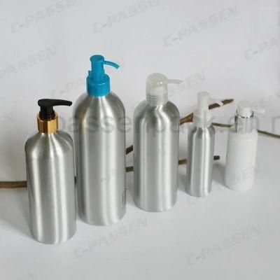 Aluminum Shampoo Bottle with Lotion Dispenser Pump