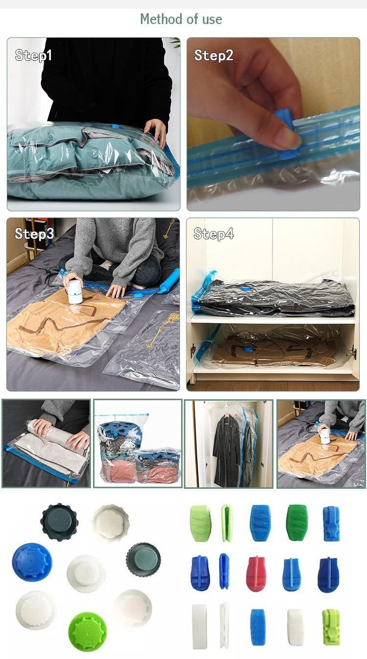 Qianxi Compressed Transparent Vacuum Clothes Storage Bag with Valve