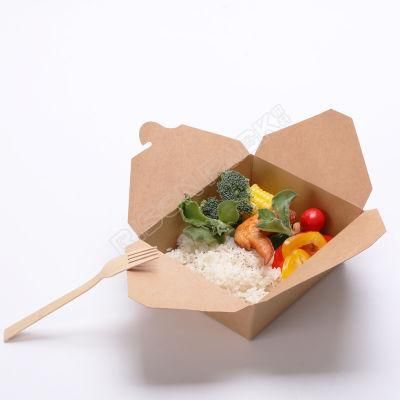 Disposable Takeaway Food Kraft Paper Container Fast Food Package Box