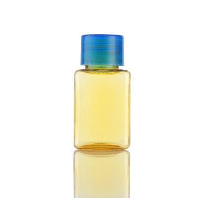 50ml Pet Plastic Brown Square Spray Bottle with FDA Certificate (01C038)