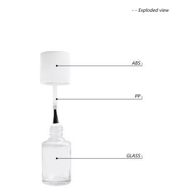 10ml High Quality Clear Small Cylinder Glass Empty Nail Polish Bottles