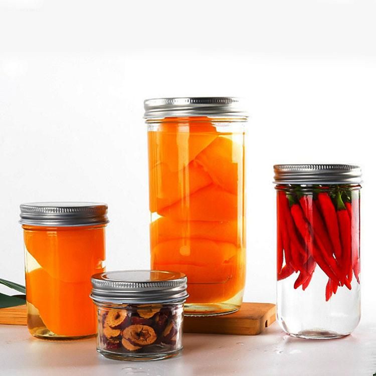 Wholesale Wide Mouth 8 Oz Jam Honey Food Glass Mason Jar