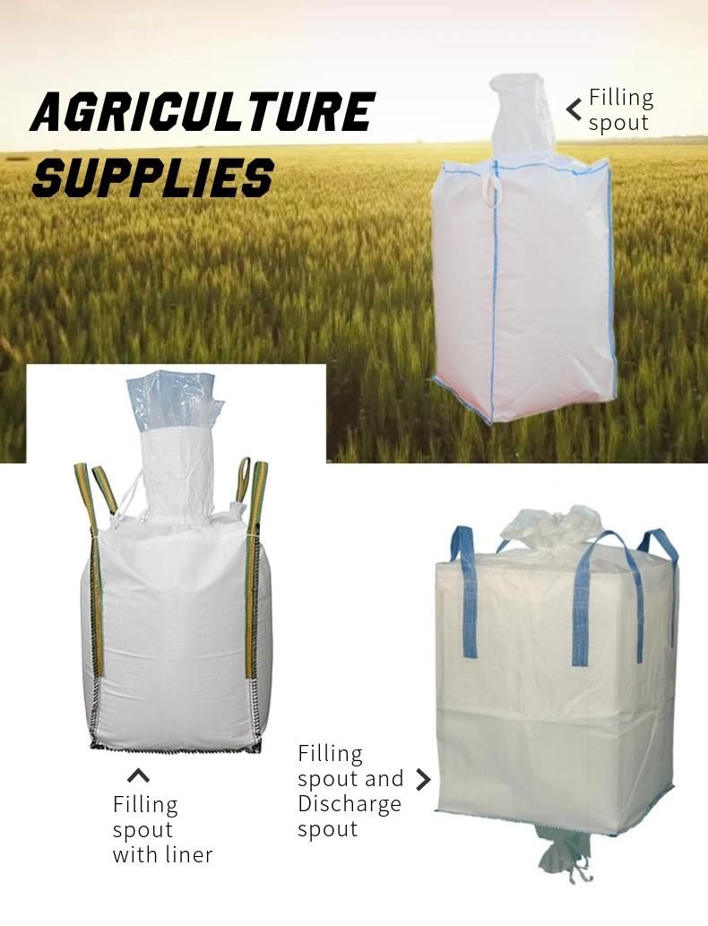 U-Panel Open Top Big PP Bags with 4loops China PP Bag Manufacturer