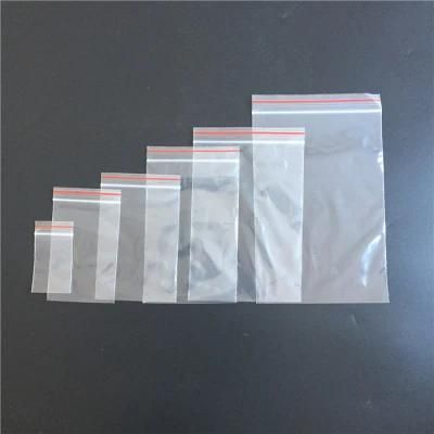 Custom Size Printed LDPE Closure Plastic Transparent Ziplock Bag