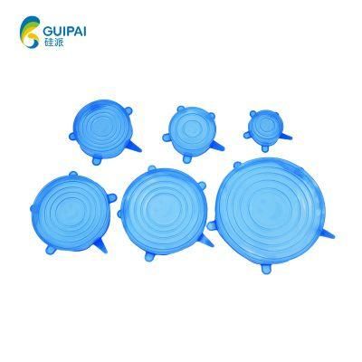Kitchenware Durable 6 Packs Leakproof Kitchen Tool Food Cover Silicone Stretch Seal Lids