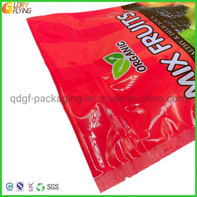 PLA+Pbat Compostable Biodegradable Frozen Mushroom Packaging Bag/Plastic Food Pouch Package with Printing Design From Supplier Factory