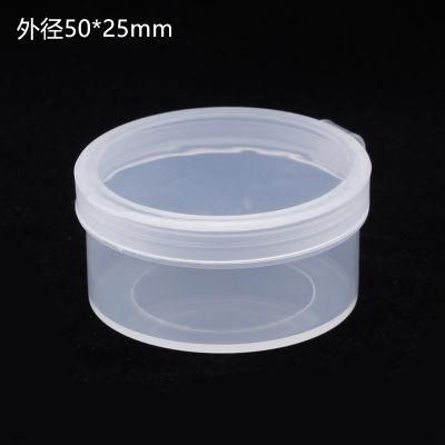 Round Shape Plastic Box with Attached Lid