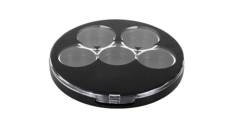 Factory Price Round Shape 5 Hole Cosmetic Packaging Eye Shadow Container for Makeup Packaging