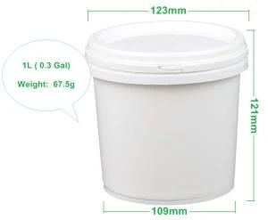 Food Grade Mini 1 Liter Plastic Bucket with Lid